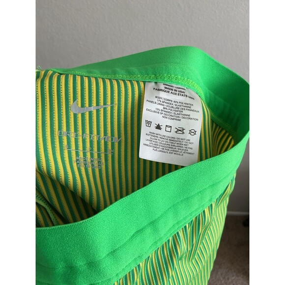 Nike Pro Elite Track Tights Made in USA Green Yellow Brazil DV4059-000 Women’s S - Picture 4 of 7
